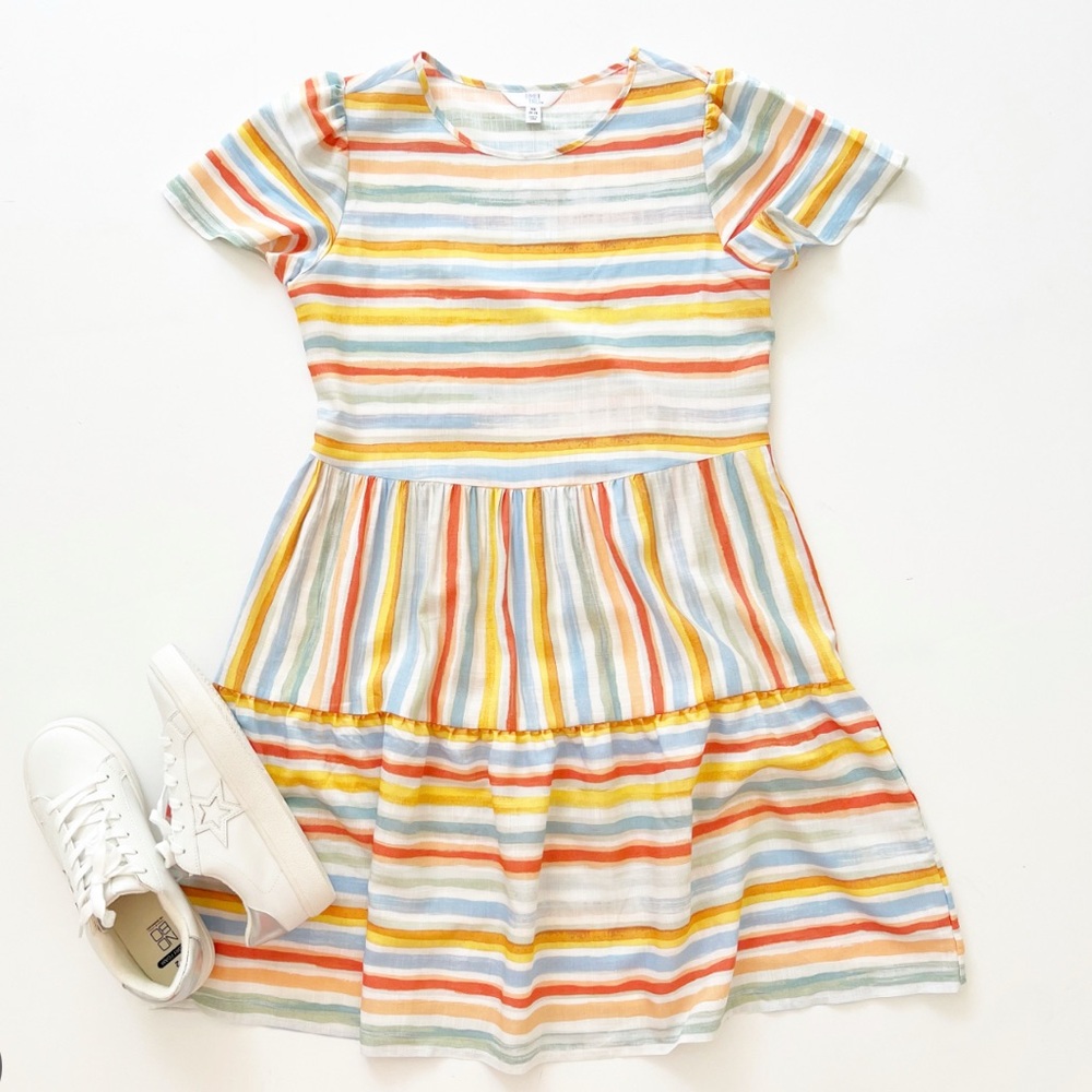 Time and Tru Tiered Striped Dress NWT
